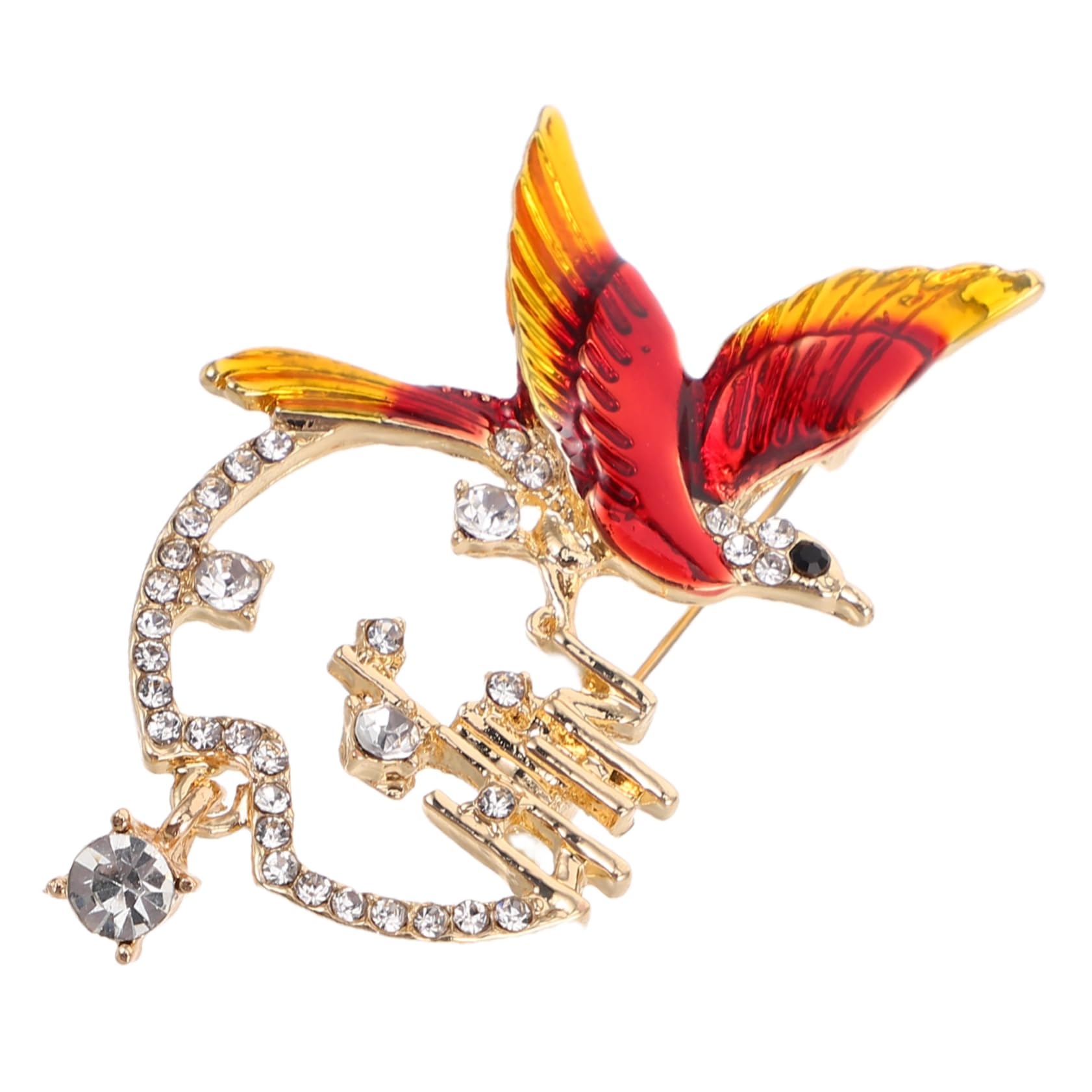 Broches únicos con Diamantes de imitación en Forma de pájaro, a la Moda para Vestidos, Bufandas y Solapas.