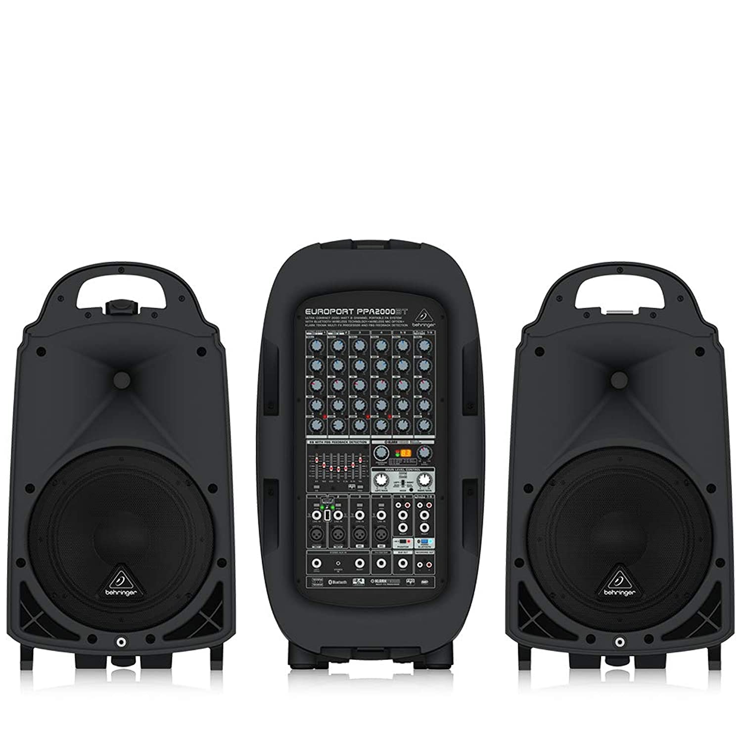 BehringerEuroport PPA2000BT Portable PA System, Black, Bluetooth