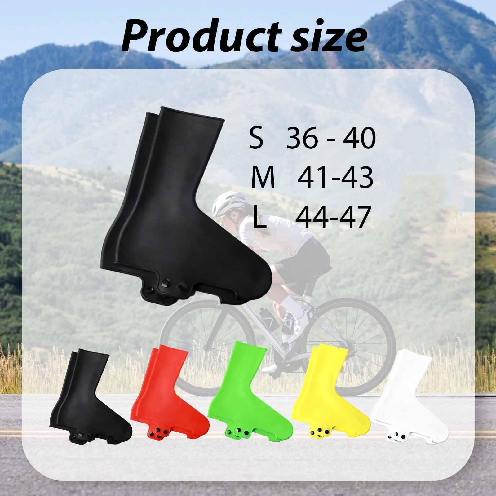 perfeclan Surchaussures de vélo, couvre-chaussures anti-friction, protection anti-adhérente, surchaussures de vélo pour adultes, pour le cyclisme en extérieur, White S