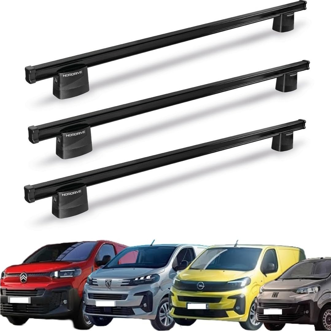 SET 3 BARRE PORTATUTTO NORDRIVE COMPATIBILI CON JUMPY e SPACETOURER, EXPERT e TRAVELLER,SCUDO,VIVARO, PROACE VERSO e VAN