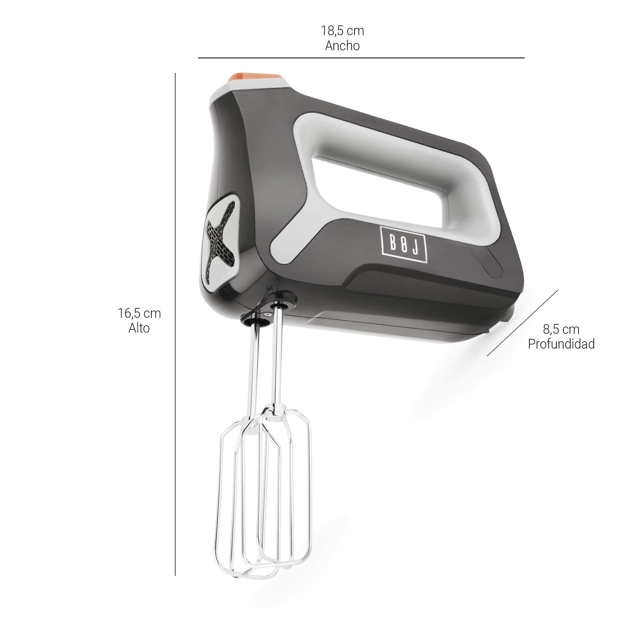 BOJ Batidoras de mano con cuchillas de acero inoxidable (HM-550)