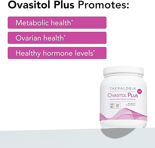 Miniatura 8 de Theralogix Ovasitol Plus Canister Suplemento Metabólico para la Salud - Myo-Inositol y D-Chiro Inositol+Picolinato de Cromo+Alfa-lactalbúmina y