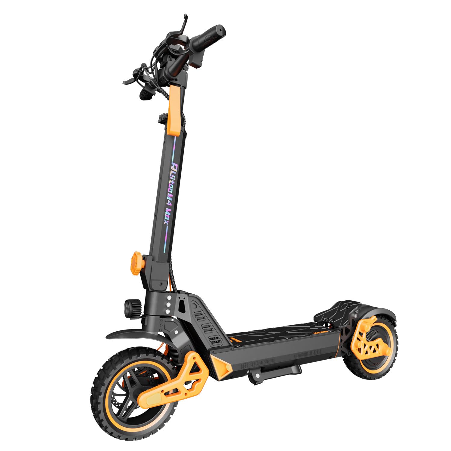 M4 Max Trottinette Électrique, Autonomie Max 55KM, Batterie 48V 15.6Ah, Pneus Tout-Terrain 10 Pouces, 3 Mode de Vitesse, Affichage Intelligent, Facile à Plier
