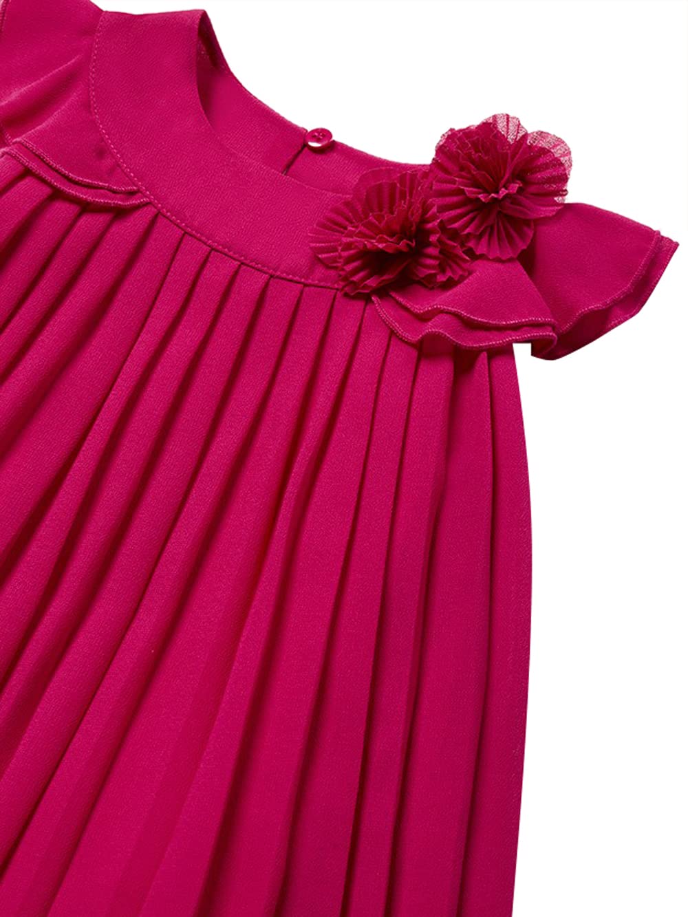 Mayoral Vestitino neonata Plisse Fucsia