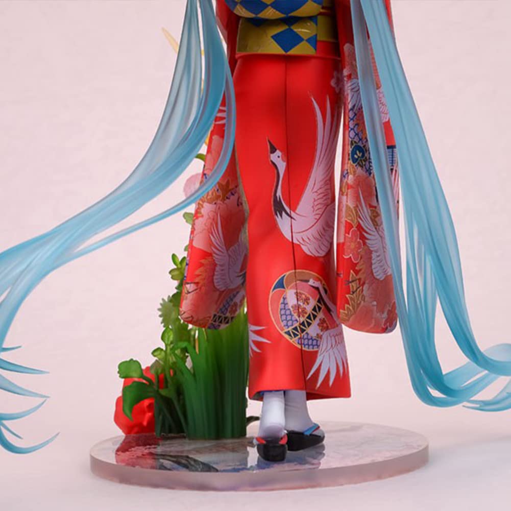 Miku Statua Miku Action Figure Anime, modello di scultura Miku, abito