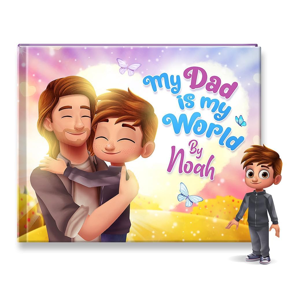Personalized Dad is My World Story Book