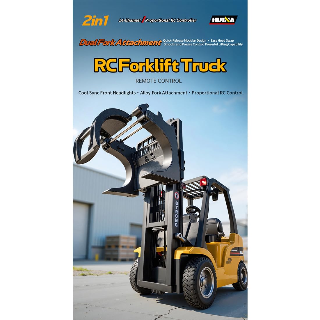1/10 RC Flachbett Anhänger, Cargo Transport Plattform für RC Fahrzeuge und Gabelstapler