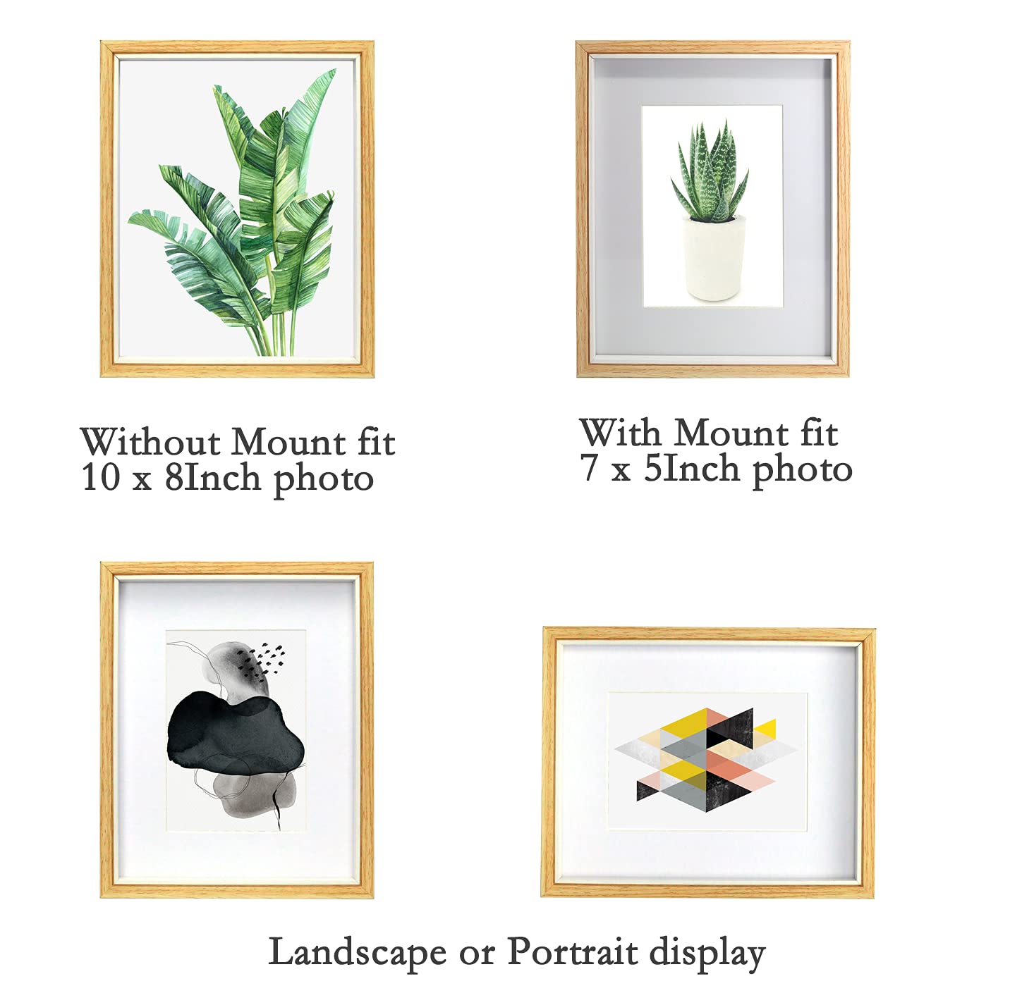 4 Cornici Portafoto 20x25 Cm In Legno Grigio Opaco – Con Vetro Acrilico E Supporti Per Foto 10x15, 13x18 E 20x25