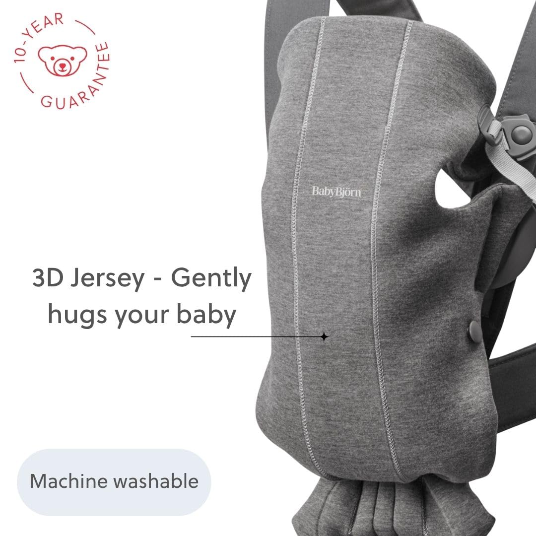 Amazon.com: BabyBjörn Baby Carrier Mini, Dark Gray, 3D Jersey