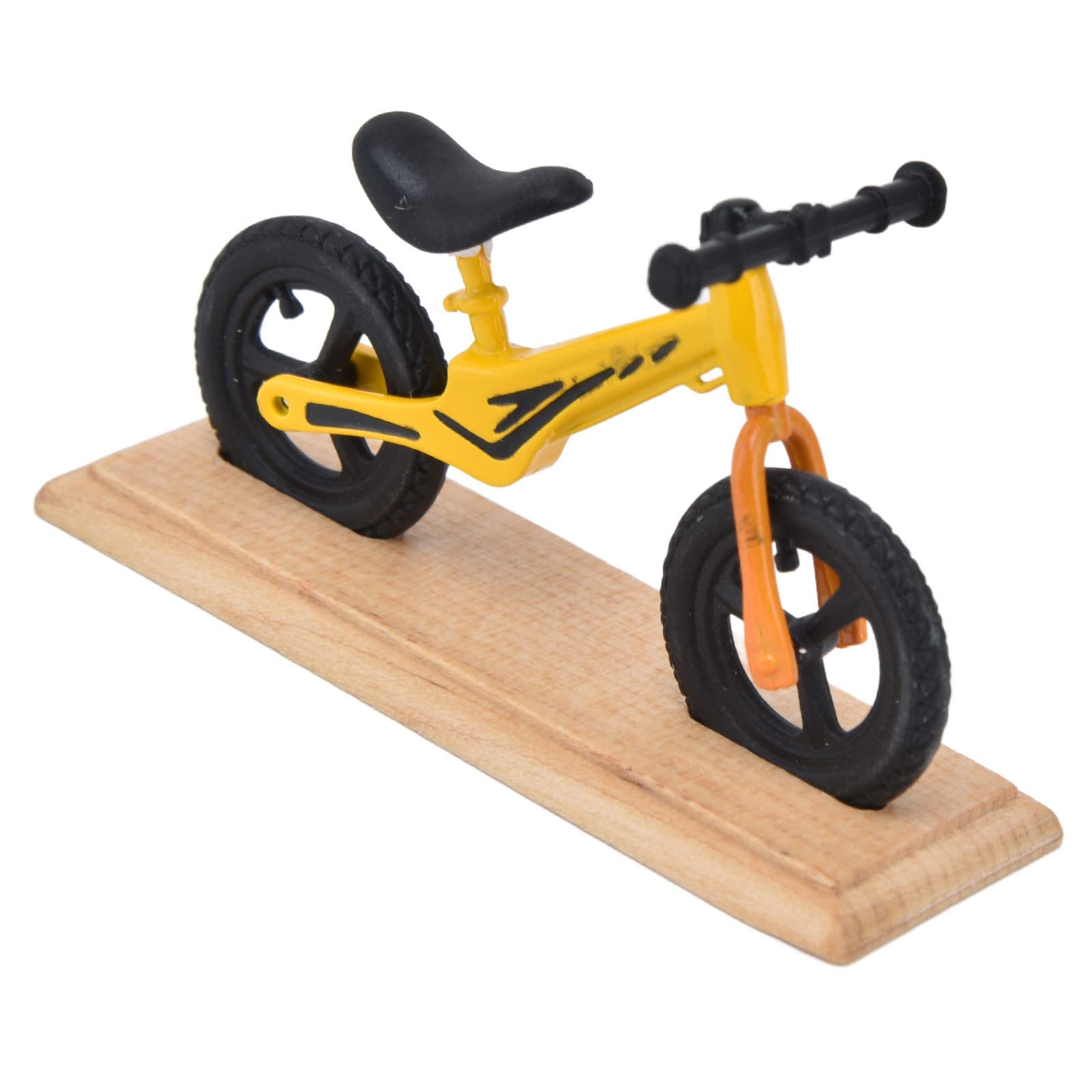 yaogohua Dollhouse Bicycle Model, Miniature Metal Finger Mountain Bike Home Decor, Finger Bicycle Cool Boy Collections Decoration, Creative Game Favors Gift(Yellow)