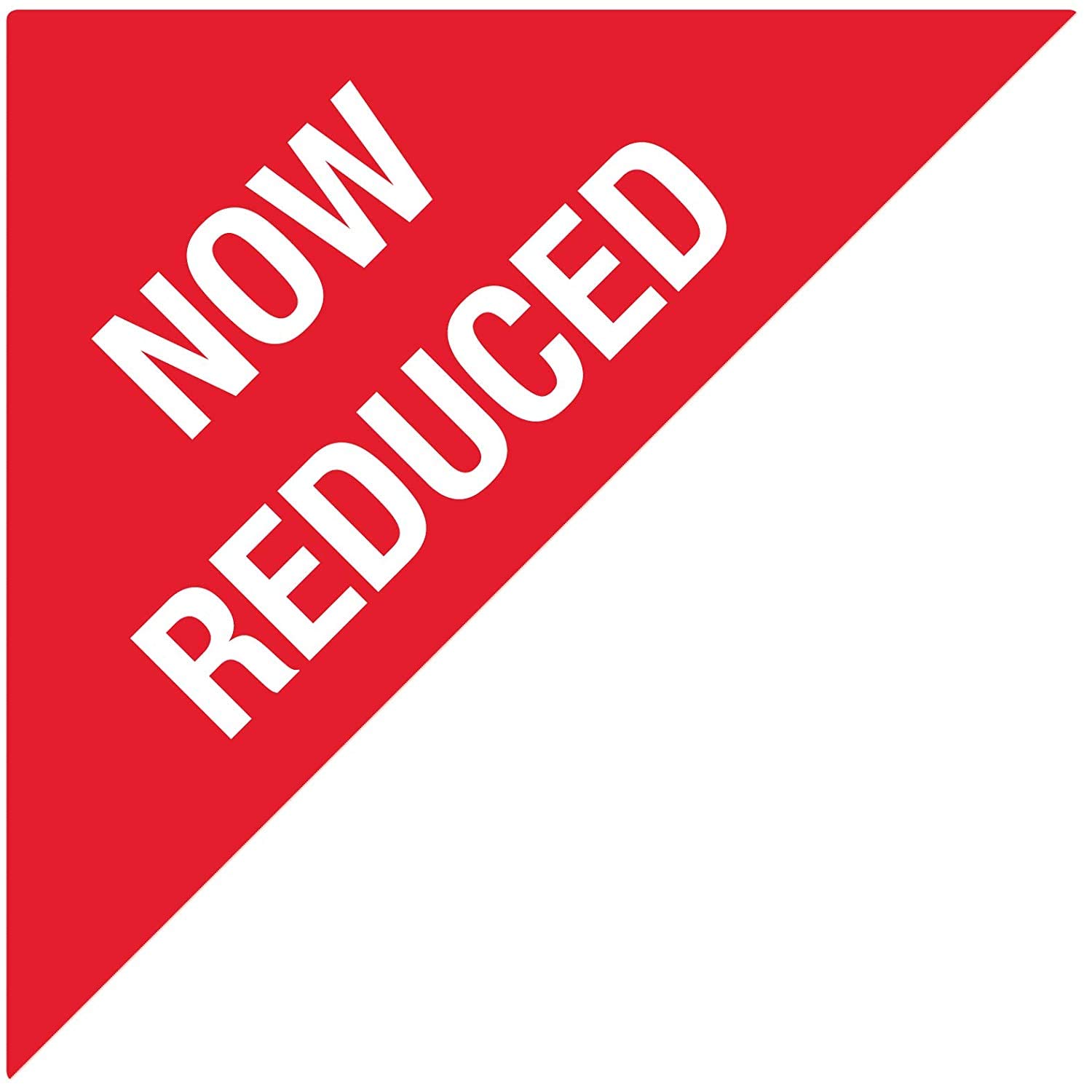 Price Stickers Now Reduced Estate Agent Stickers – Pack Of 50 Red 67 X 67 X 94Mm Triangles Removable Adhesive Coloured Sticky Labels Self Adhesive Easy Peel Labels Stickers Sticky Paper
