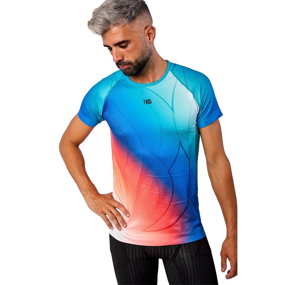 HG Sport Maglietta A Maniche Corte Printed S-M