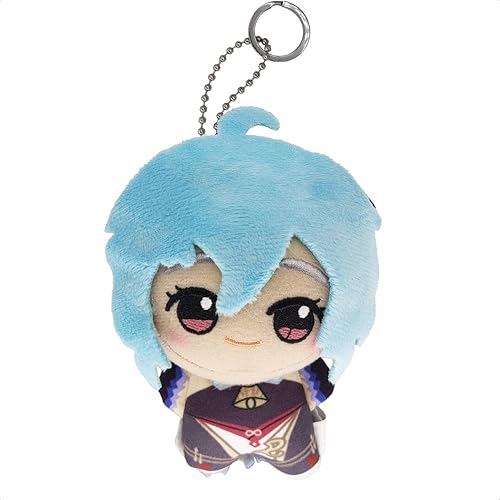 KOOLIYA Small Size Genshin Impact Figure Plush Doll - Ganyu (4 inch), Keychain Anime Figure Soft Stuffed Gift for Game Fans (Ganyu) - Ganyu