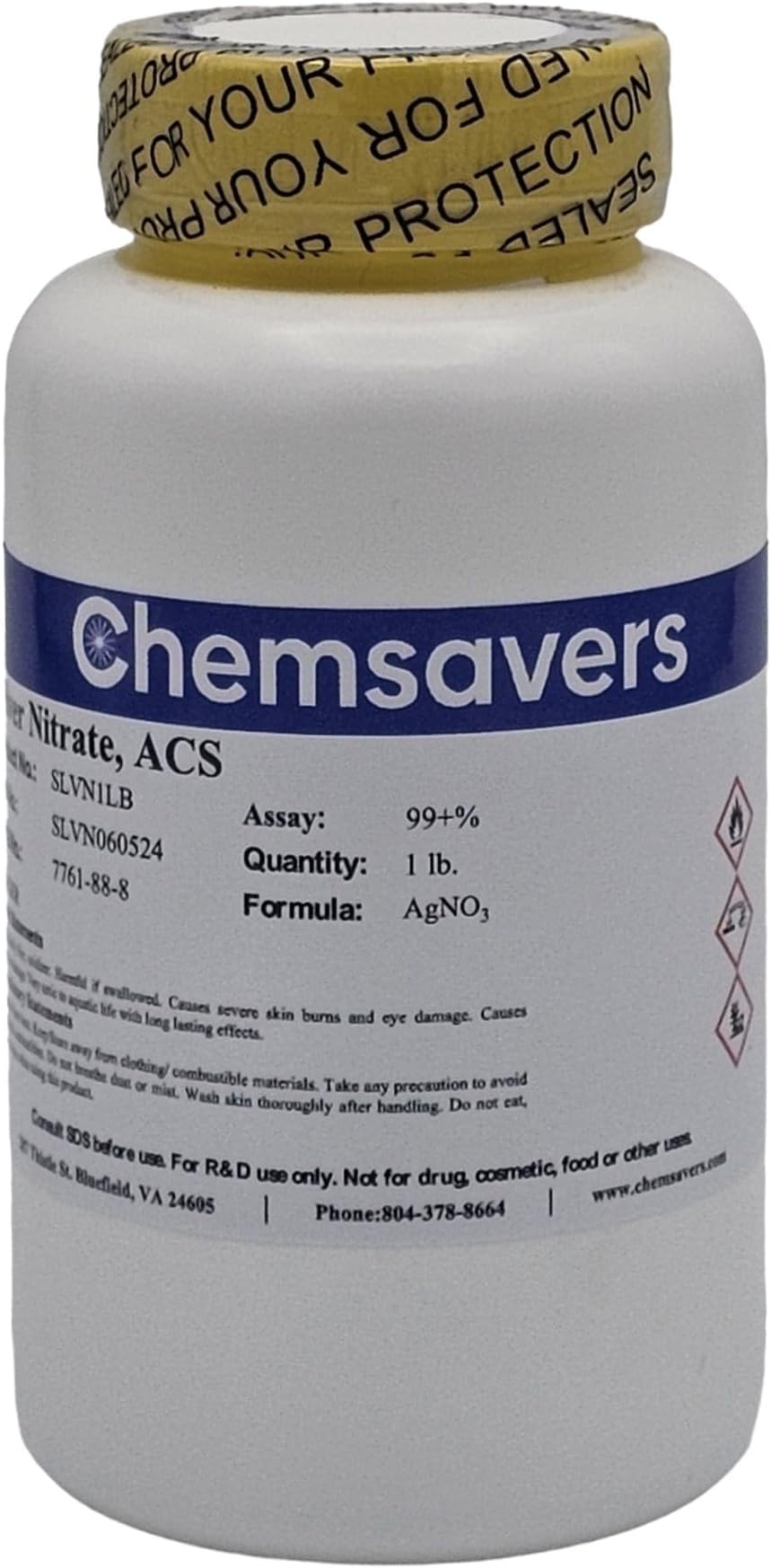 Silver Nitrate, ACS, 99+%, 1 lb.