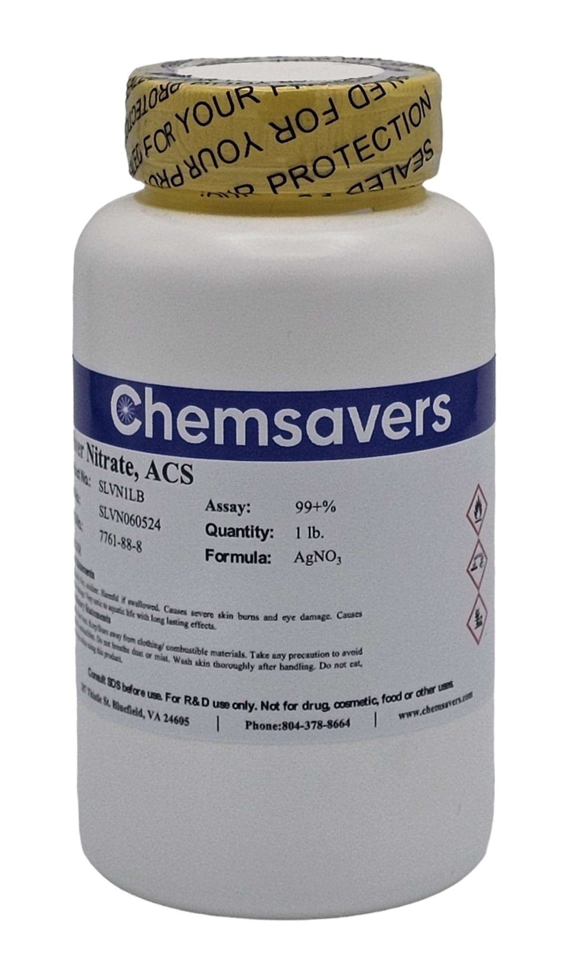 Silver Nitrate, ACS, 99+%, 1 lb.