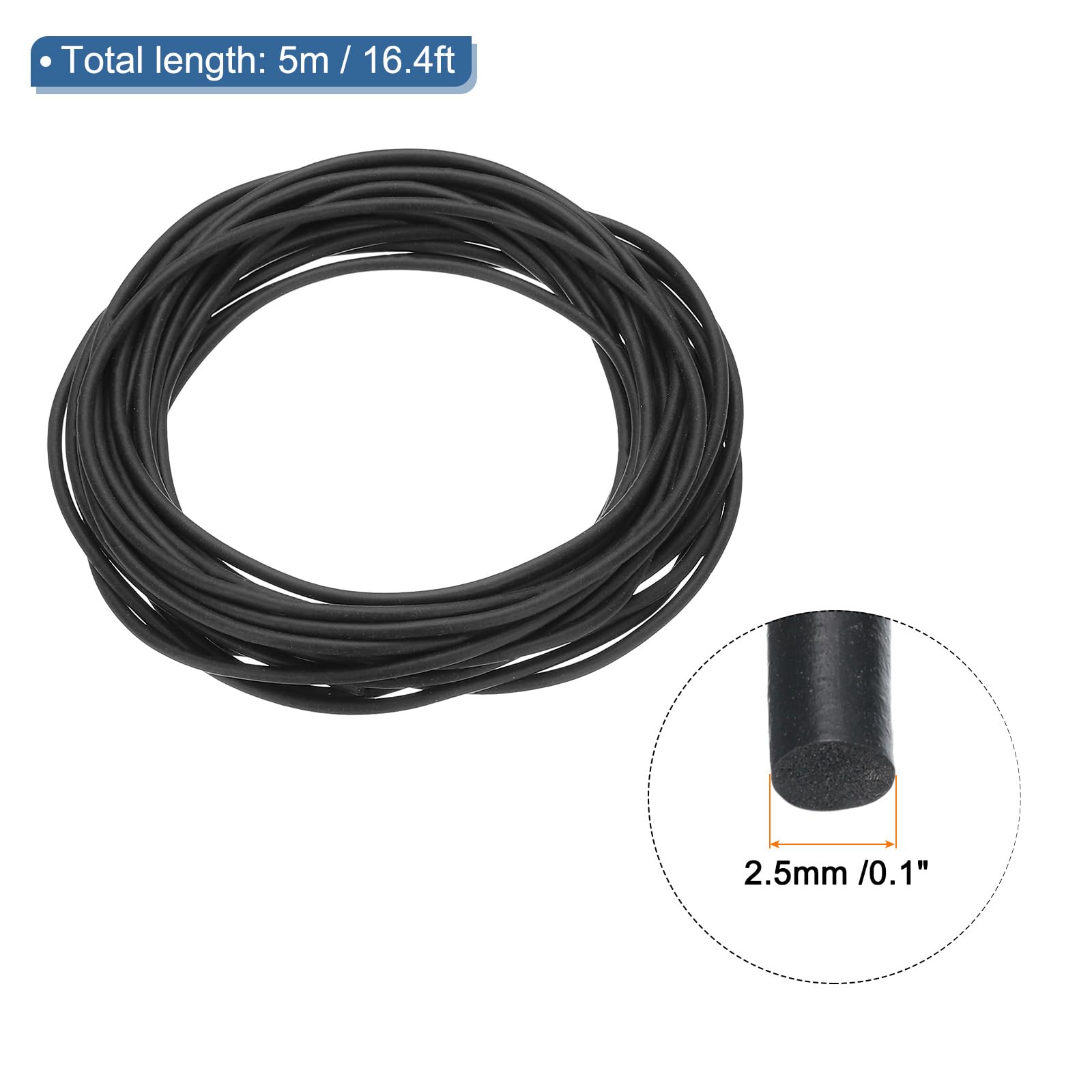 PATIKIL Silicone Foam Seal Strip - Image 2