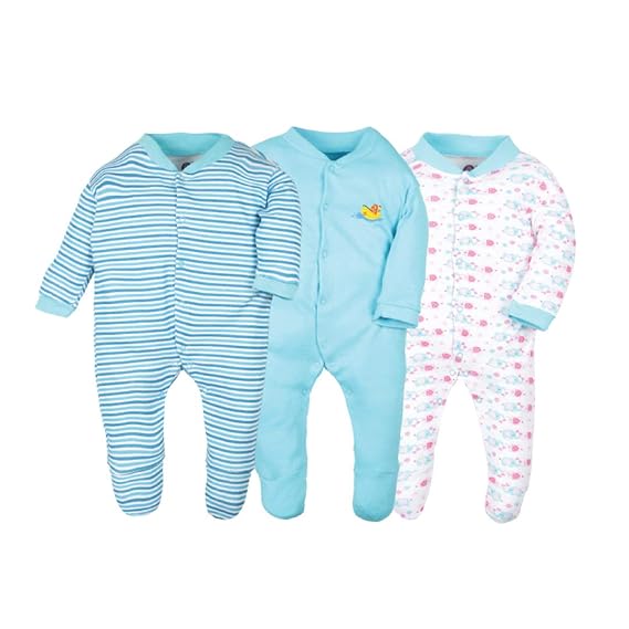 Baby Story 100% Cotton Rompers/Sleepsuits/Jumpsuit/Night Suits for Baby Boys & Girls, Infants, New Borns