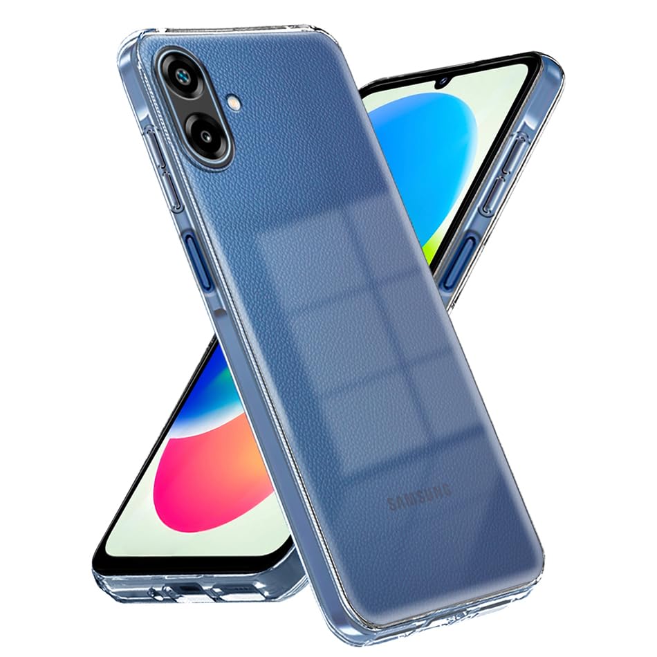 Image of Fashionury Crystal Clear Case for Samsung Galaxy F70e 5G | Yellowing Resistance | Transparent TPU Silicone | Raised Camera Lips | Slim Transparent Cover