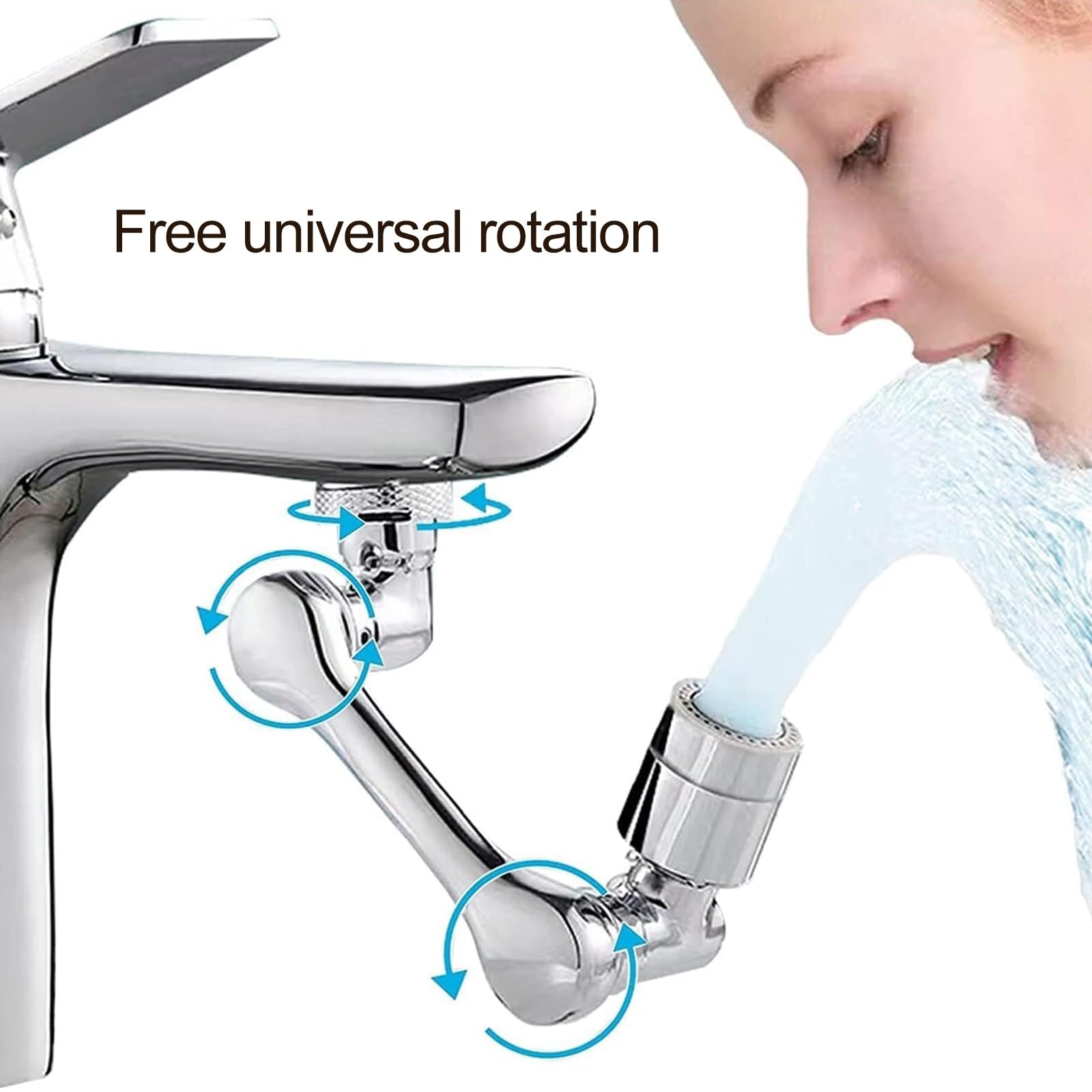 Rubinetto Rotante, Prolunga for Rubinetto da Cucina, Accessori for Bagno, con 2 modalità di Flusso dell'Acqua
