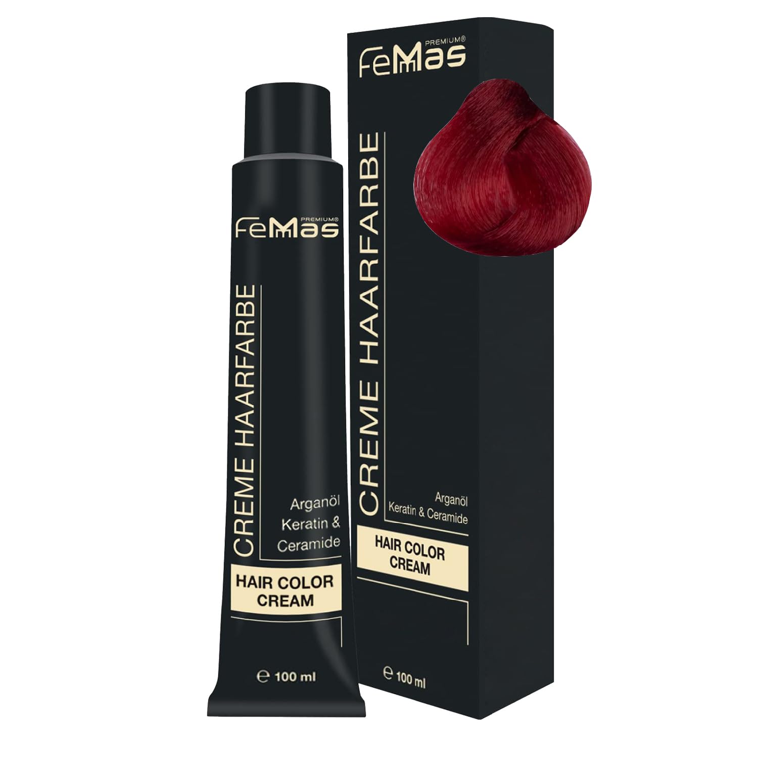 FemMas Haarfarbe Pure & Mix Rot I Creme Haarfarbe