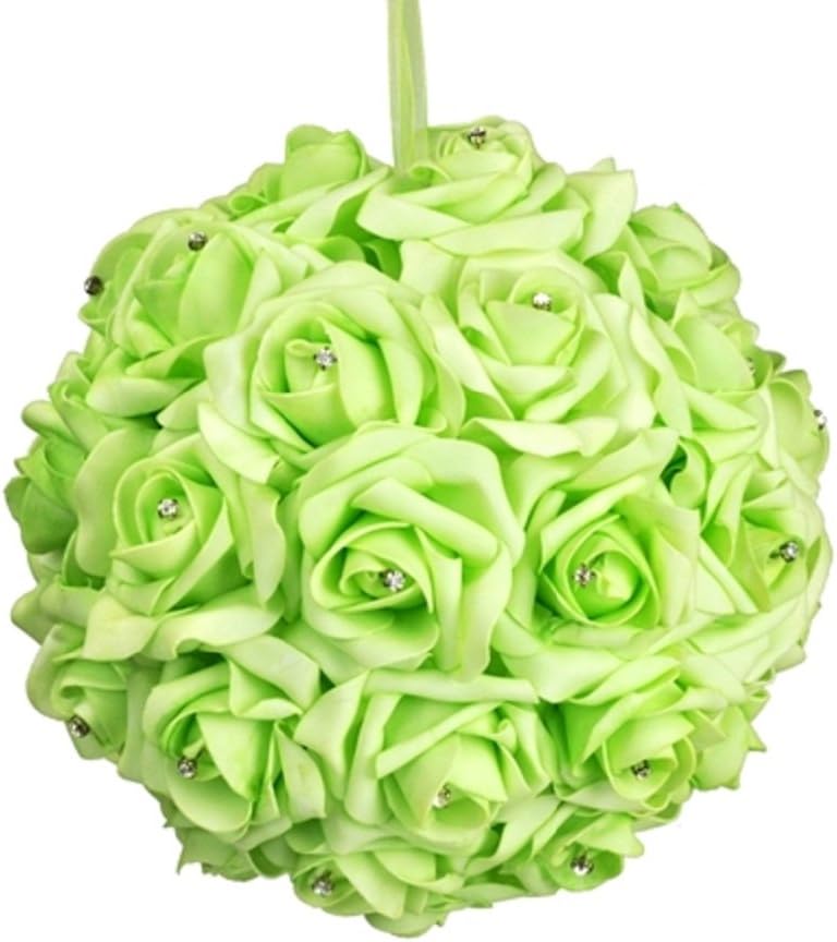 Amazon Com Galt International G A Decor White Flower Pomander Kissing Ball Green 10 Inches Home Kitchen
