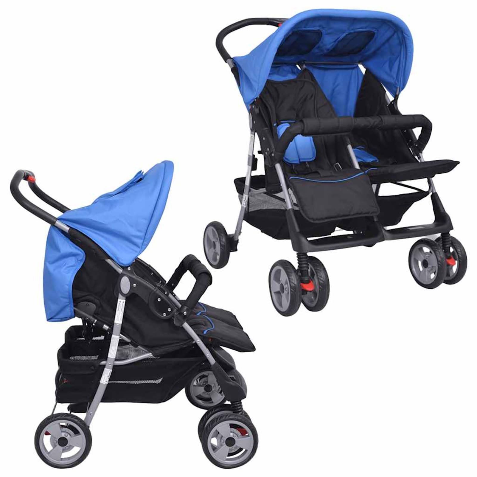 Gecheer Bettlaken 60 x 120 cm, Spannbettlaken für Babys, 60 x 120 cm, Kinderwagen, Stahl, Blau und Schwarz