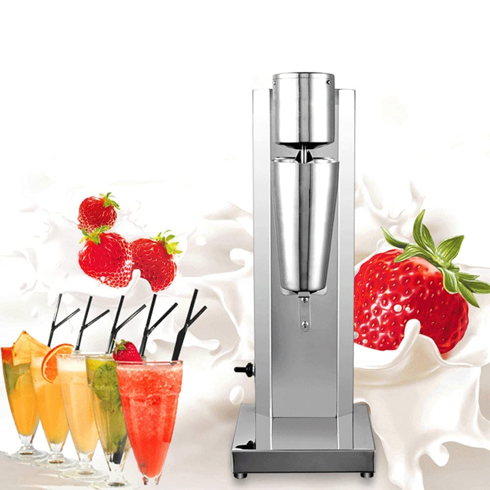 Milchshake Maschine aus Edelstahl, 180W Standmixer für Milchshakes und Smoothies, Mixer mit 18000 U/min und 650ml Becher, 2 Gänge