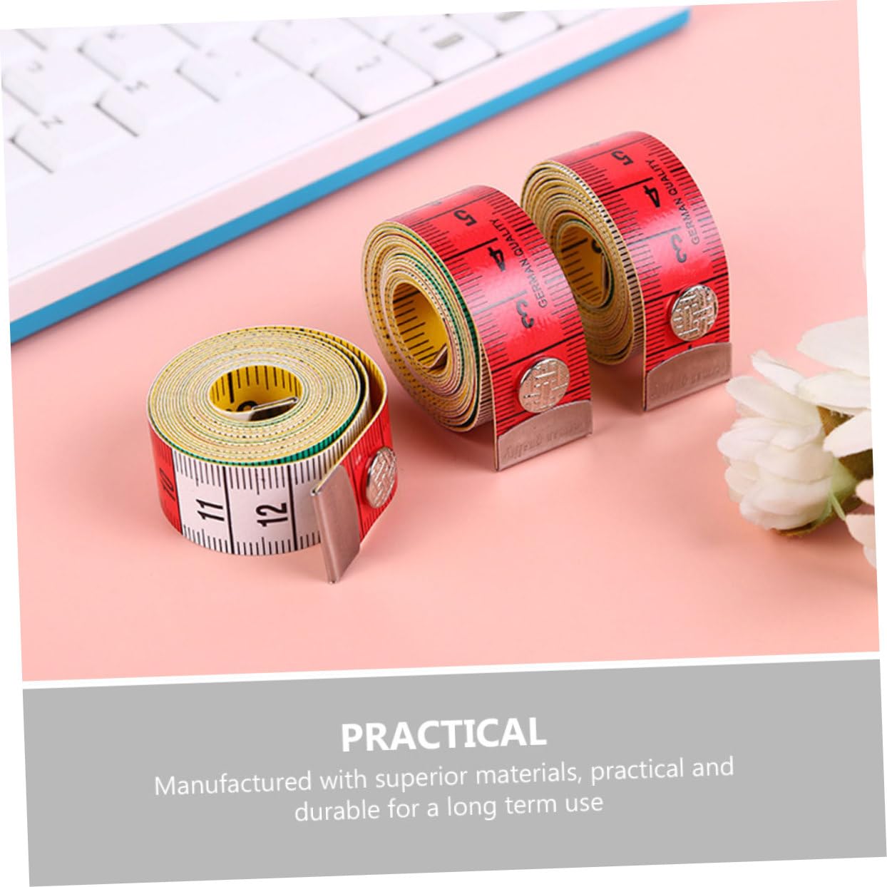 Portable Flexible Body Tape Measure Multipurpose Soft Cloth Measuring Tape for Sewing Tailoring and Fitness Durable Compact Design for Easy Carrying Colorful Retractable Ruler