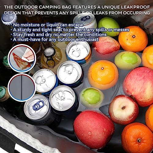 Image of Portable Soft Cooler Bag - 24 /60 Can Insulated Camping Cooler, Leakproof Collapsible Soft Sided Cooler for Drink, Suitable for Picnic, Beach, Outdoor, Lunch, Work, Ice Chest