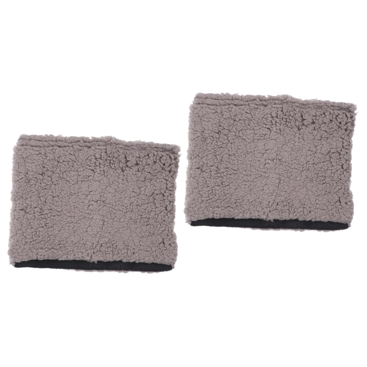 SHINEOFI 2paia Fodera per Bracciolo Pile Antiscivolo per Sedia Ufficio Copertura Morbida e Calda per Braccioli Facile da Installare per Inverno e Comfort Ergonomico