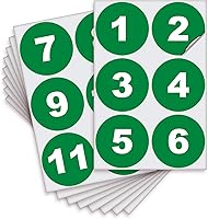 Vista 14 de iSYFIX Calcomanías negras de números consecutivos – 1 a 50, 1 pulgada, 1 juego – Vinilo autoadhesivo de alta calidad ideal para inventario