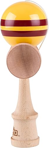 Miniatura 4 de Duncan Toys Komodo Kendama, amarillo con rayas granate