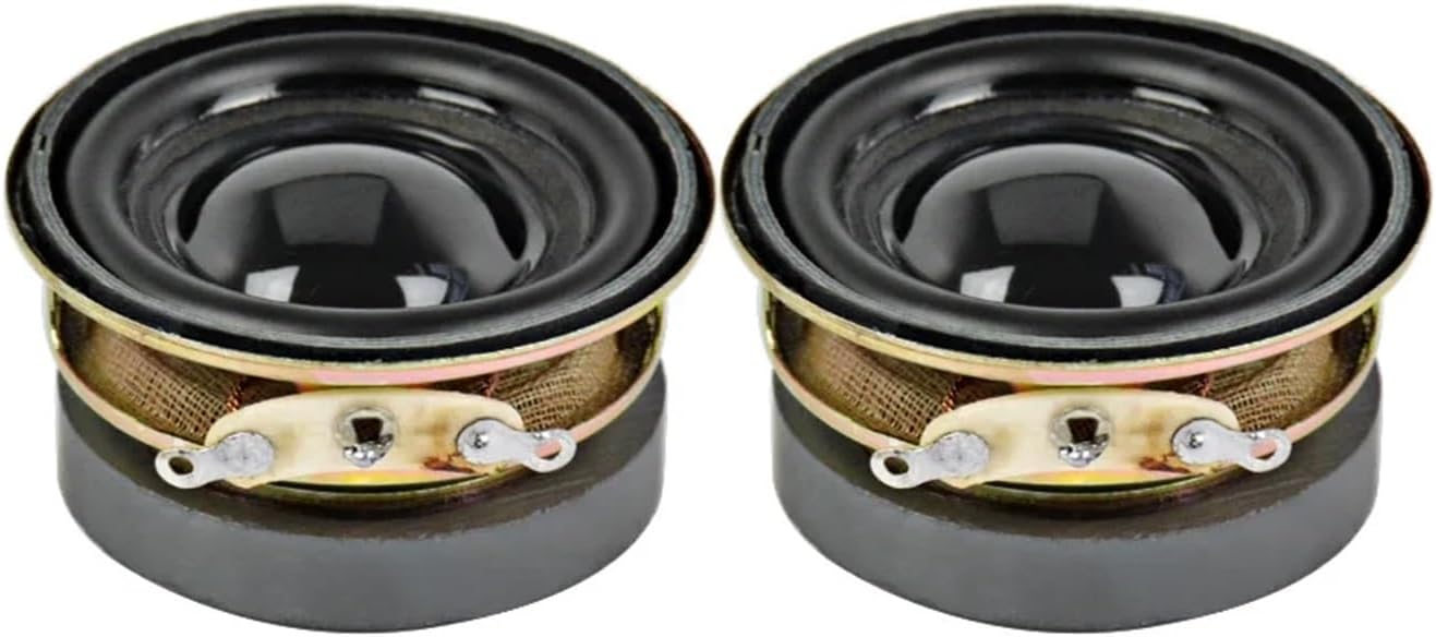 2Pcs 1.5 Inch Full Frequency Sound Speaker 40MM 4 Ohm 3W Speaker PU Basin Loudspeaker for Audio Amplifier DIY