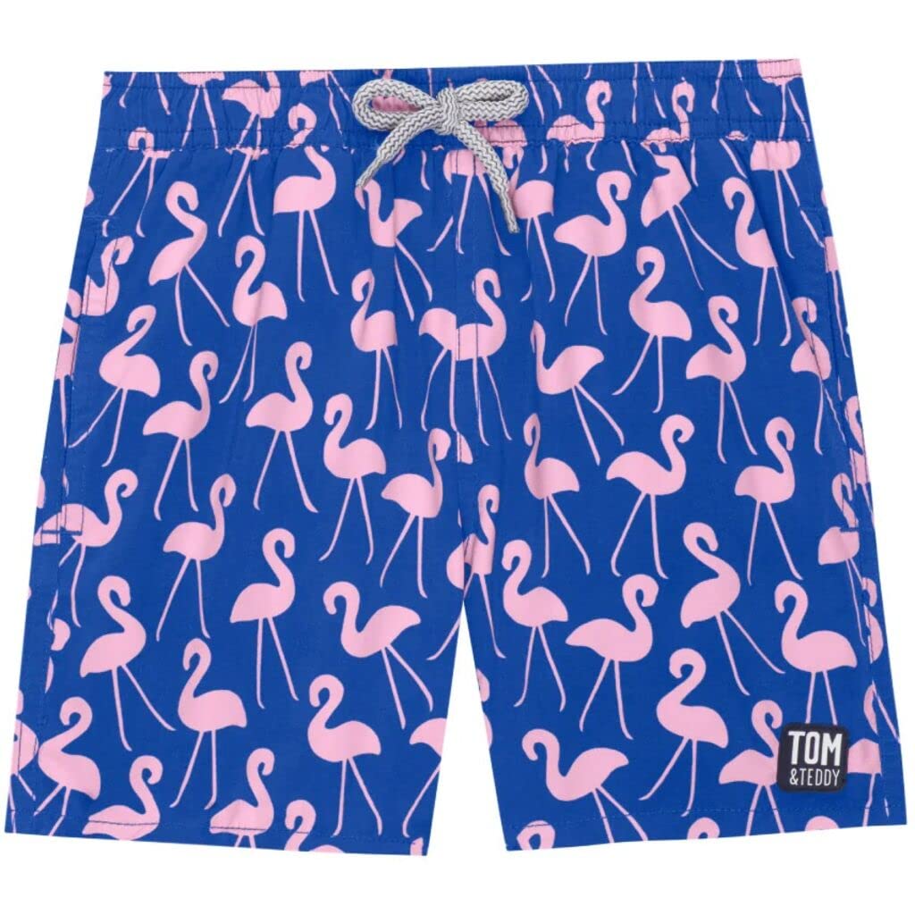 Tom & Teddy Badeshorts Rose Flamingos - hochwertige Bademode inspiriert vom australischen Beach Lifestyle für Vater und Sohn