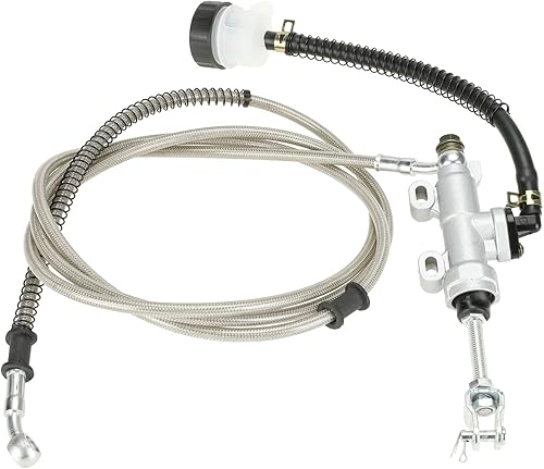 Miniatura 5 de YOXUFA Línea de manguera de depósito de cilindro maestro de freno trasero para 90cc 110cc 125cc 150cc 200cc 250cc Arctic Cat Suzuki Chinese ATV Quad