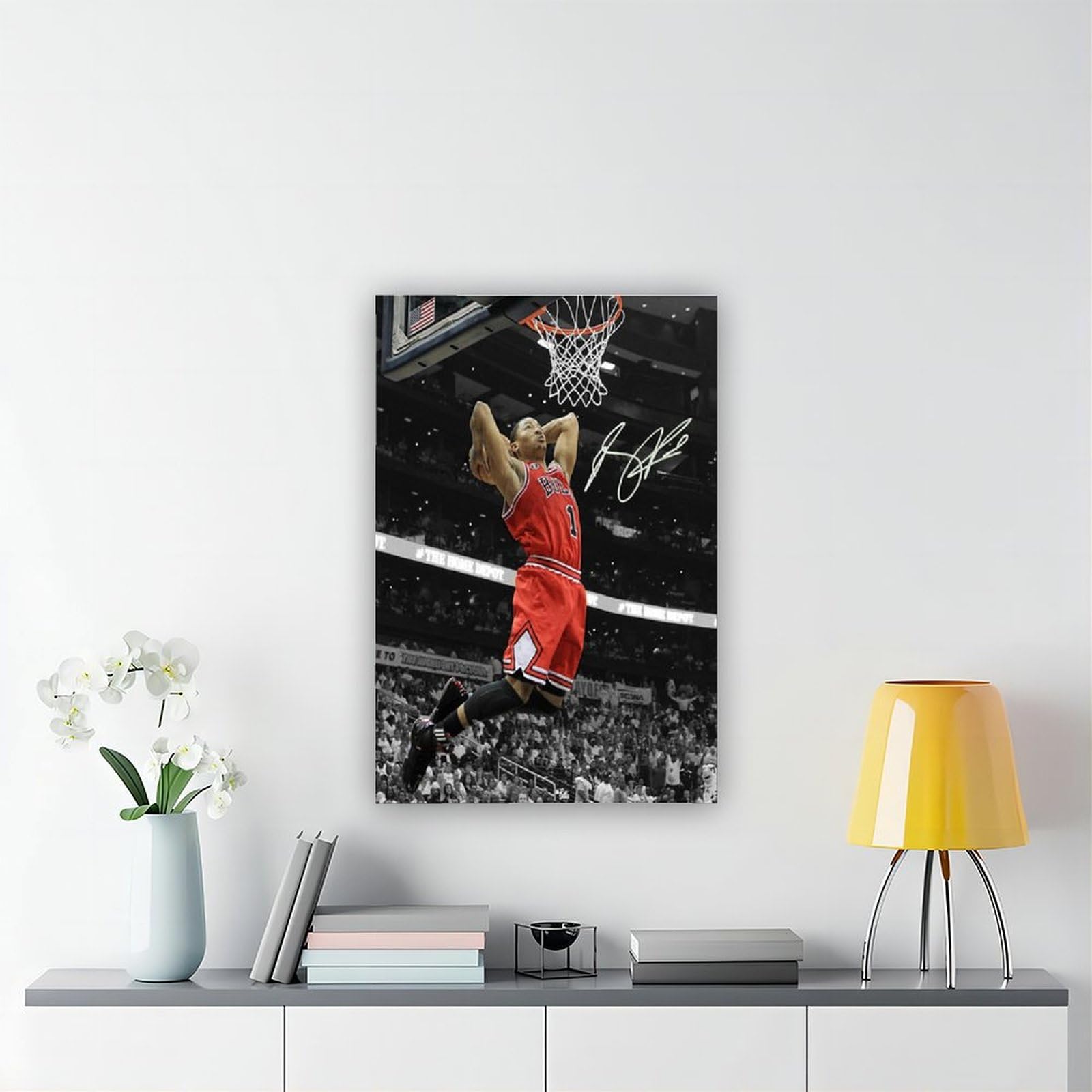 ftyswgfd Derrick Rose Canvas Poster Bedroom Decor Landscape Office Room Decor Gift Unframe: Unframe: 12x18inch(30x45cm)