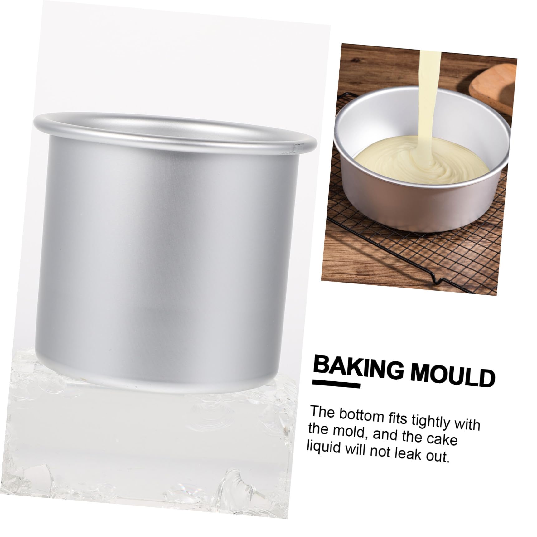 Abaodam 3pièces Moule à Gâteau Élevé Inoxydable Résistant Et Antiadhésif Pour Desserts Maison Pour Célébrations Et Repas Famille