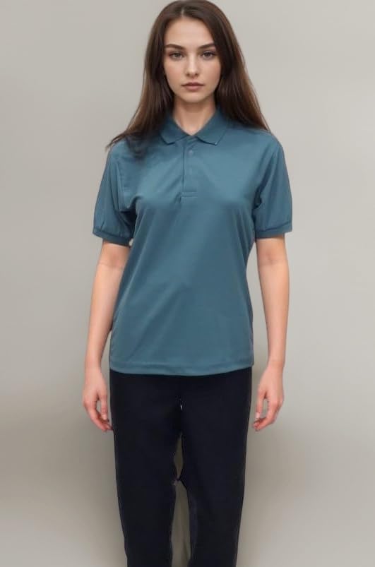T-Shirt Half Sleeves Polo Collar Sports T-Shirt for Men Dry Fit Daily Unisex unifom Wear Solid Casual Regular Fit Stylish Trendy Wear