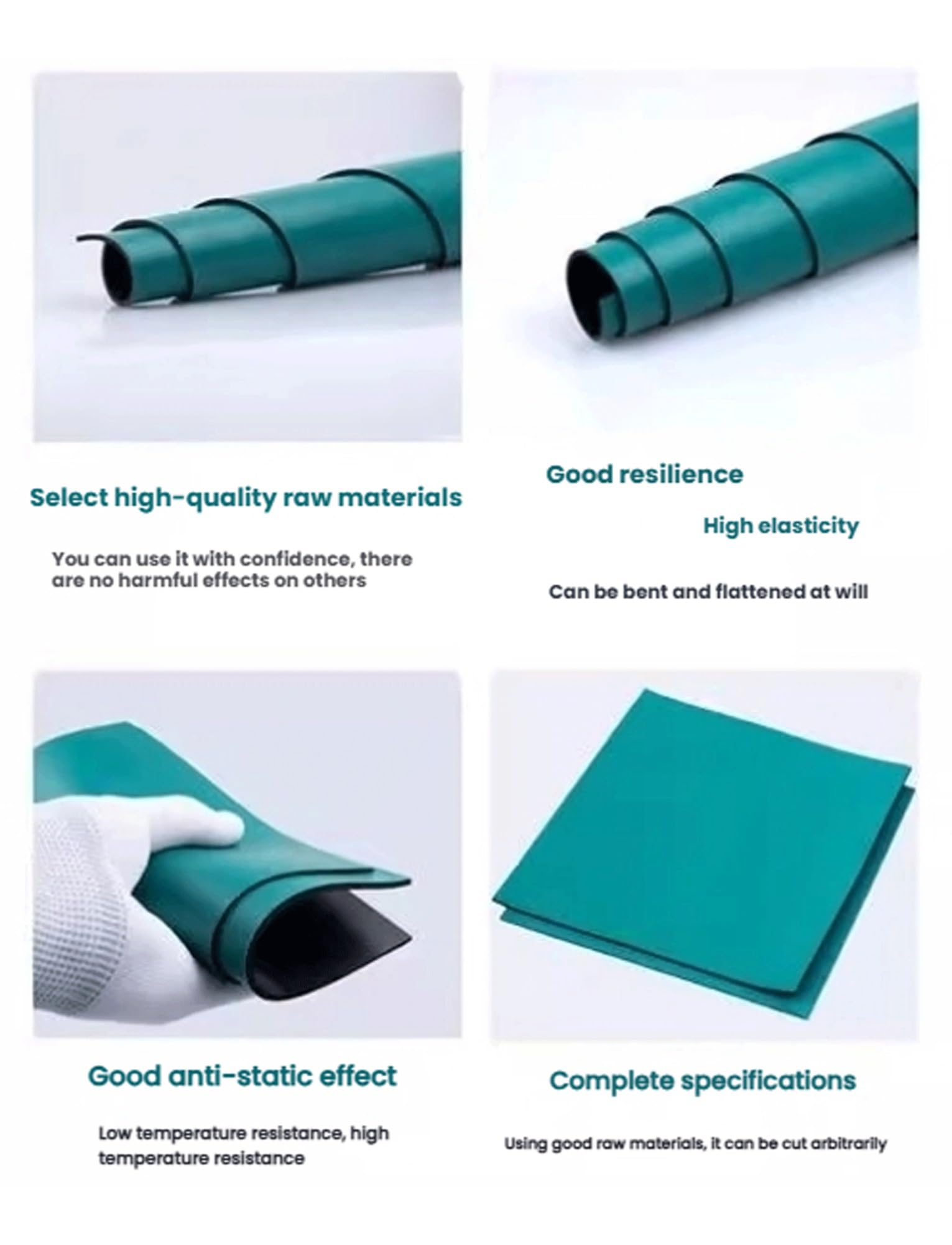 Antistatische Unterlage für Werkbank, Arbeitsplatzmatte aus ESD-Gummi, zum Schweißen und Reparieren von Handys, Grün, verschiedene Größen erhältlich (2 mm 3 mm) (3 mm, 50 x 100 cm/19,5 x 39 Zoll)