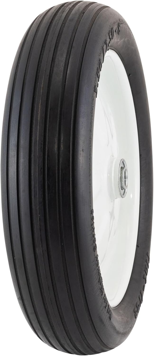 Marathon 3.50/2.50-8" Flat Free Tire on Wheel, 3" Hub, 5/8" Bearings