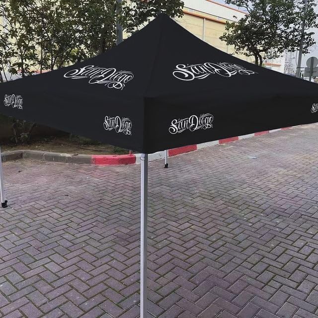 San Diego Canopies 10' x 10' Simple Push Straight Leg Canopy Tent Outdoor Event Instant Tent (100 Sq. ft.) (Black, 10'x10')