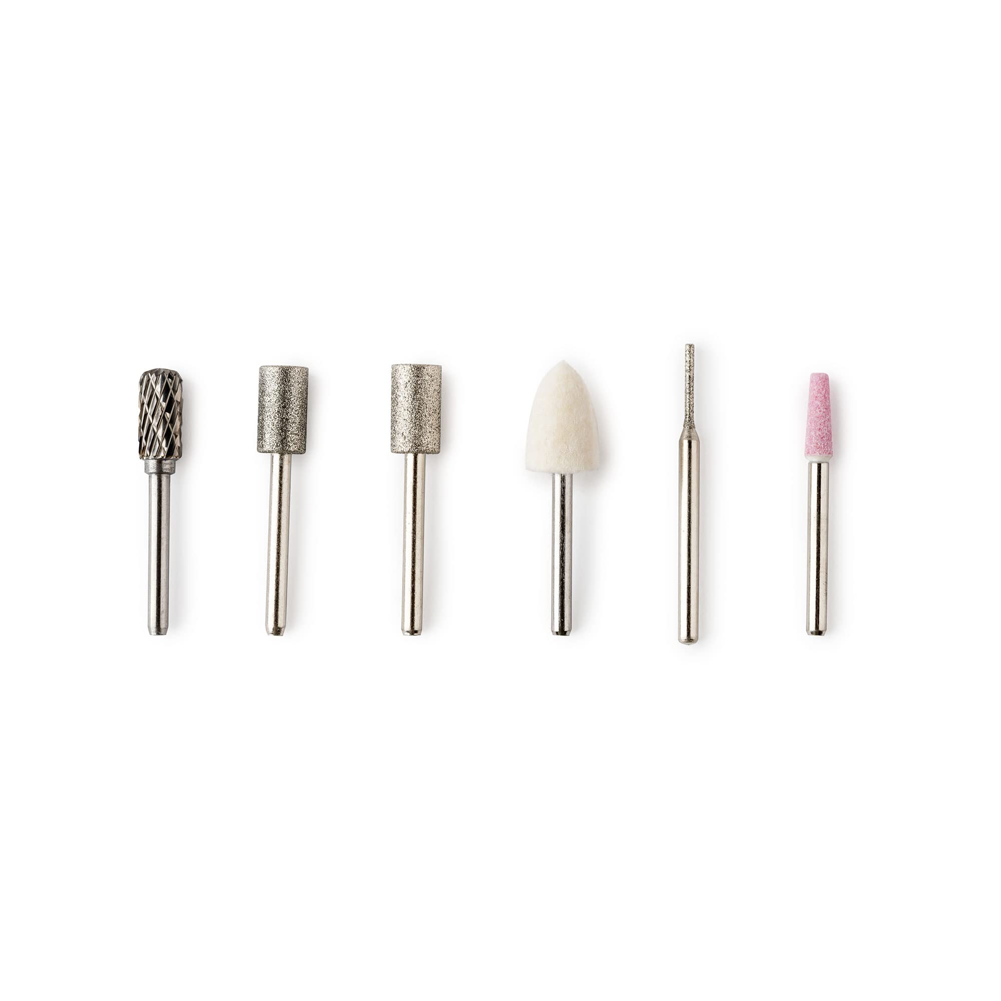 Jata JBSM1200 Profesjonalny zestaw do manicure i pedicure, dwustronny obrót – w zestawie etui z 6 akcesoriami, progresywna kontrola prędkości, ładowanie przez USB, Biały