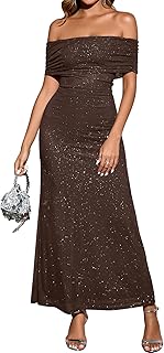 Women Off Shoulder Bodycon Maxi Long Dress Mesh Ruched Elegant Formal Wedding Guest Dresses - Buy now
