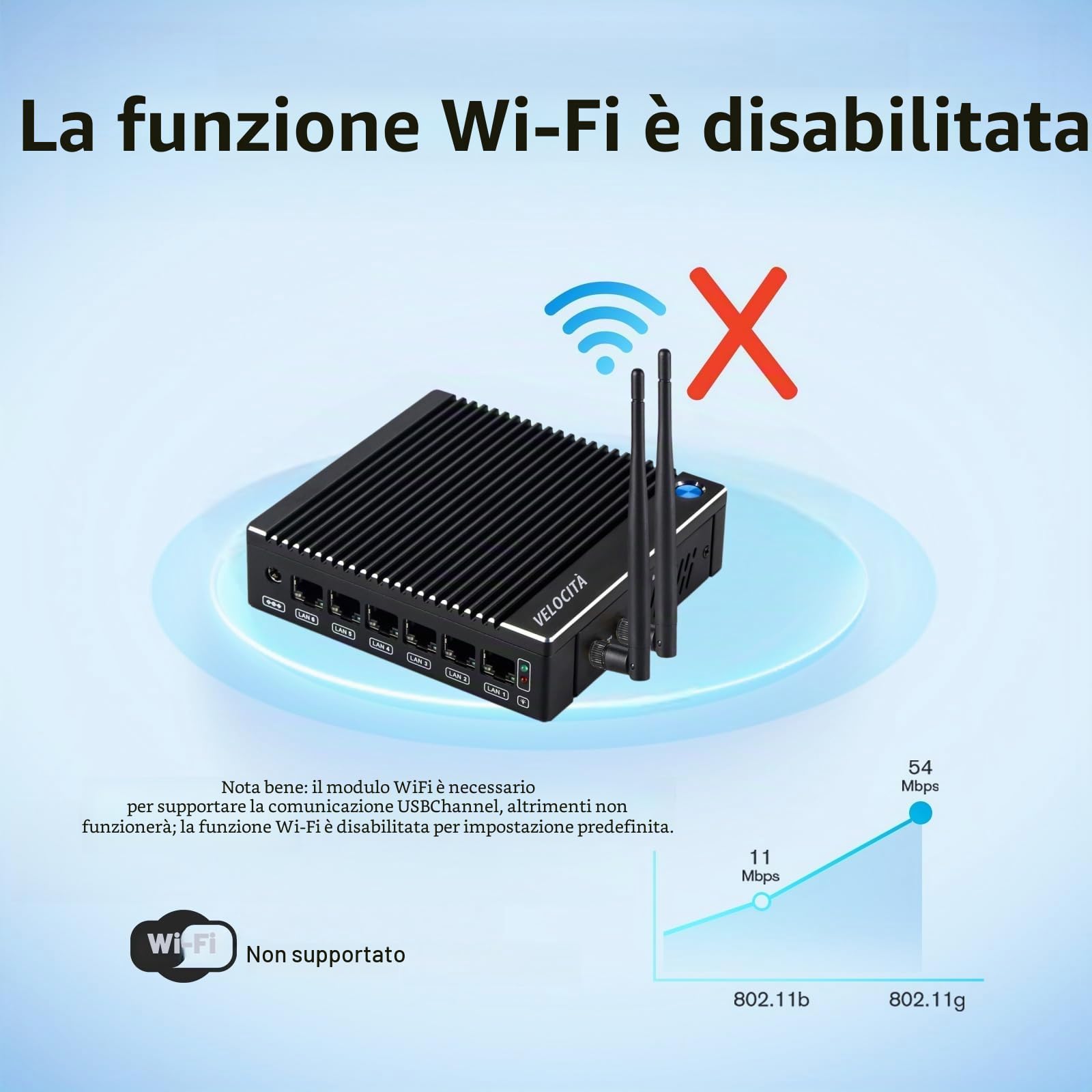 Mini-PC firewall senza ventola con Intel N3710 4C/4T, 6x Intel i226 LAN, router per gateway di rete, testato con PF-Sense/OPN-SENSE,HD/Type-C/SIM/TF/Wi-Fi (8 GB di RAM, SSD da 240 GB)