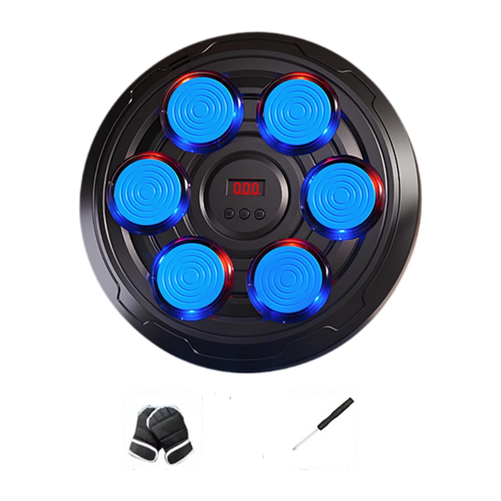 Machine De Boxe Musicale LOVIVER - Bluetooth, Haut-parleurs, éclairage RGB - Gants Inclus - Fixation Murale