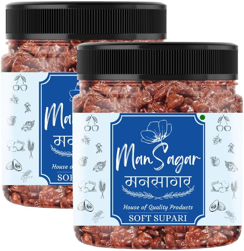 ManSagar Soft Supari โ Pack of 2 (400g Each) | Total 800g | Chewy Betel Nut Confection | Authentic Indian Digestive Treat for Flavor and Fresh Breath