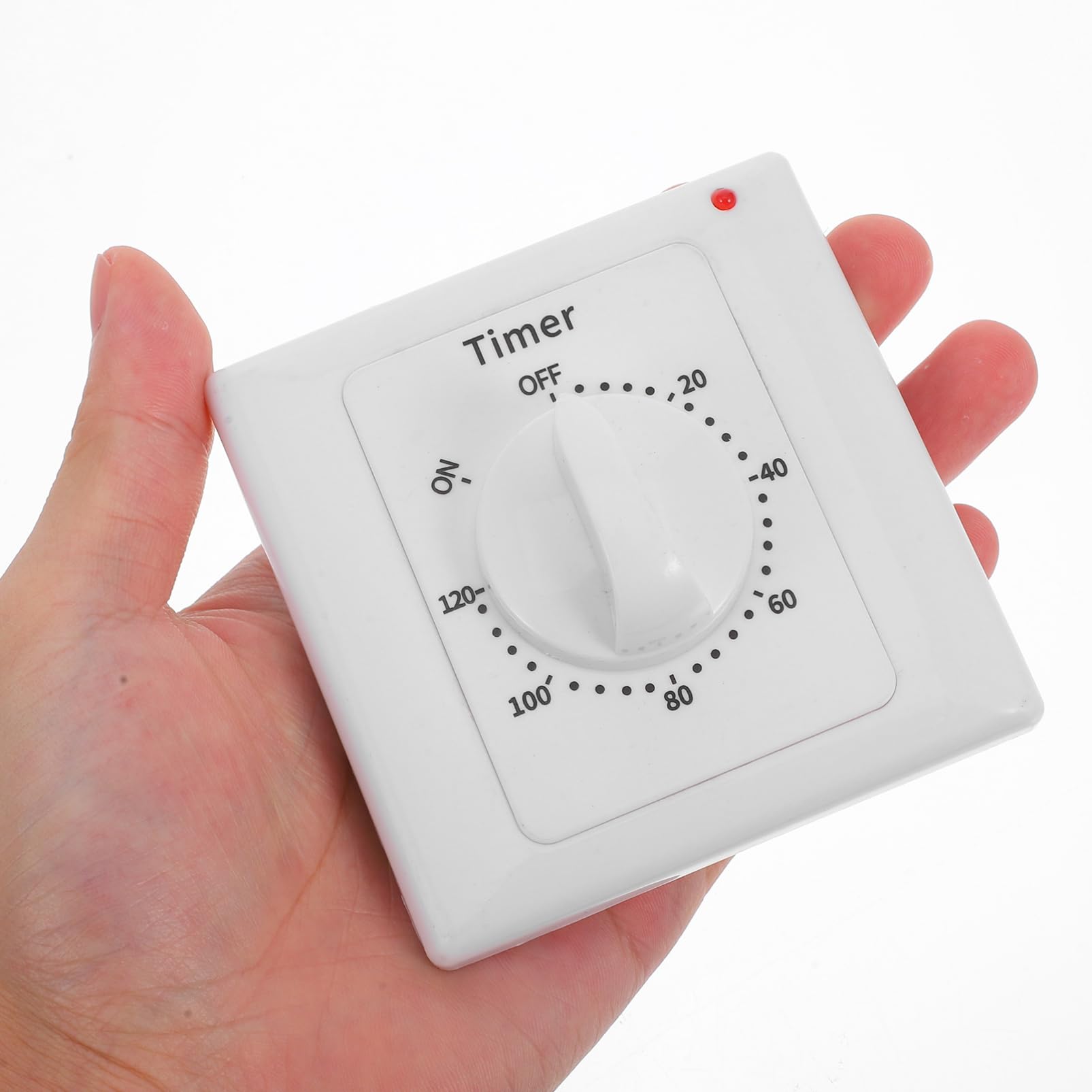 Tofficu Temporizador De Cuenta Regresiva De 120 Minutos (2 Unidades) - Temporizador De Pared con Botón Pulsador Manual con Indicador Led Modo Encendido/Apagado/Bypass para Luces