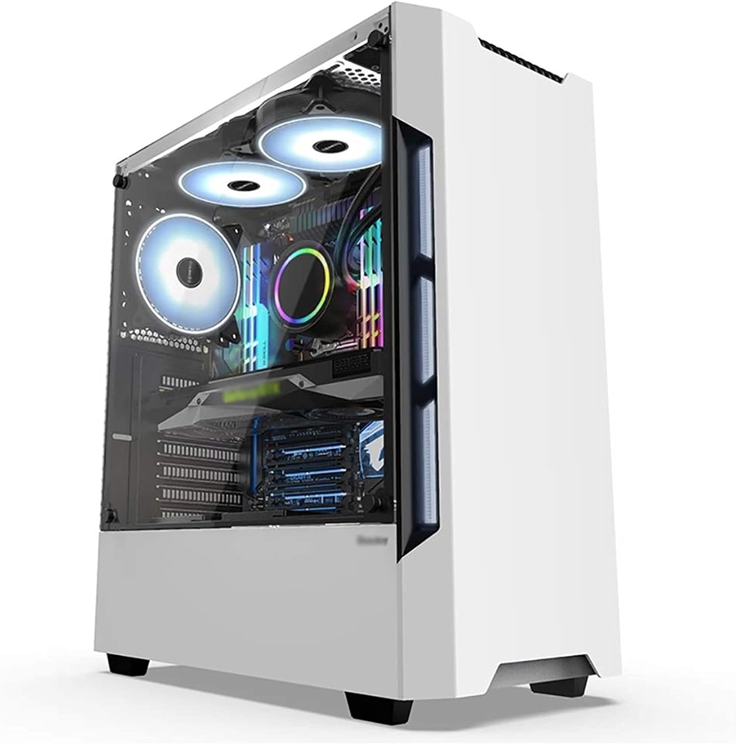 GAMDIAS ATX - Carcasa Para Computadora De Torre Media De Vidrio Templado, Carcasa Para PC Para