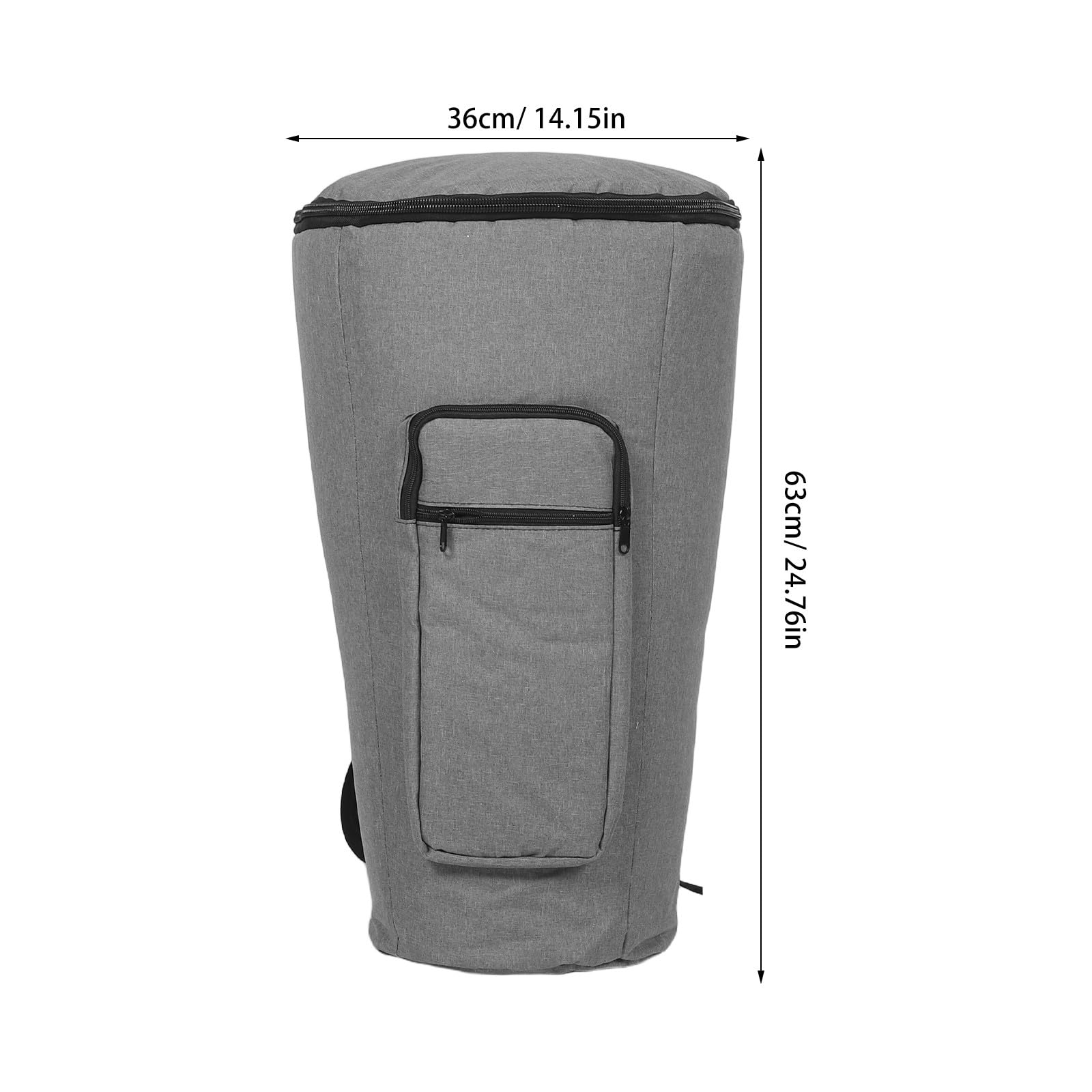 TOYANDONA Borsa per djembe: zaino impermeabile da 12 pollici per tamburo africano con tessuto di cotone e lino - grande custodia per tamburo djembe per spettacoli musicali all'aperto