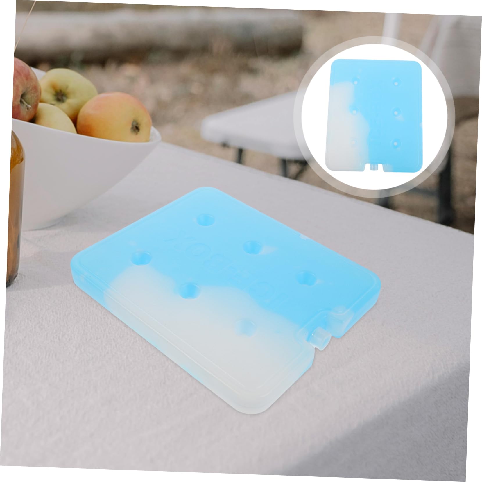 ibasenice Glacière Portable Pack Réutilisable pour Boîtes à Lunch Blocs Réfrigérants Étanches Capacité pour Pique Niques Marchés et Transport Prolongé